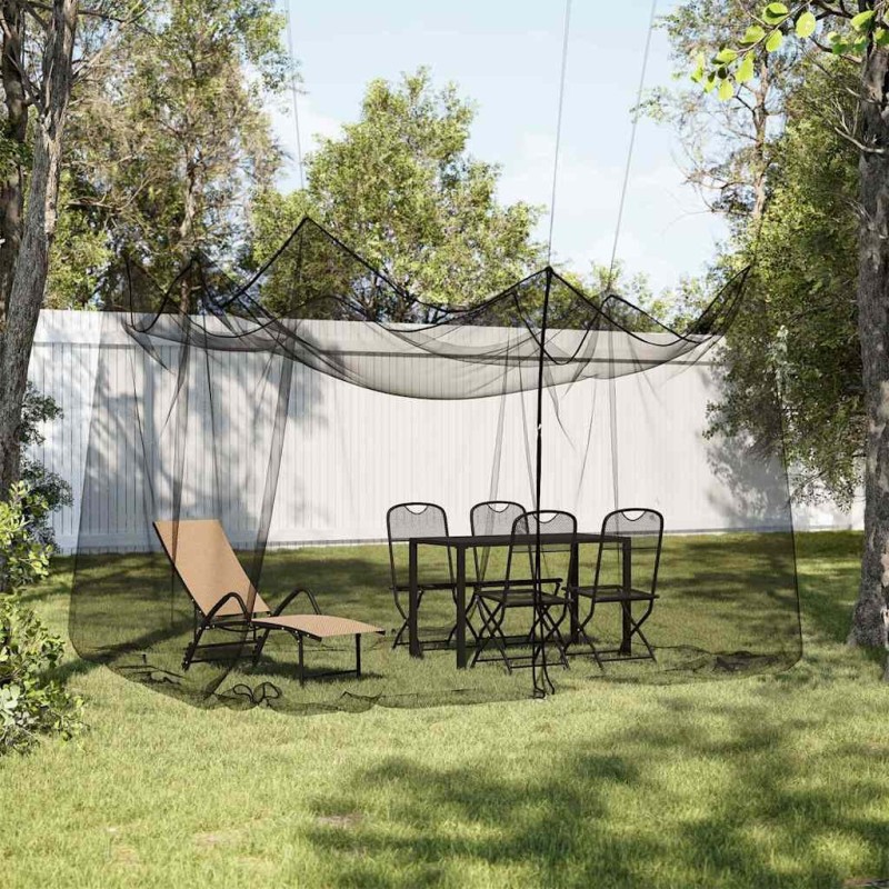 Moustiquaire d'extérieur 220 mailles noire 300 x 300 x 250 cm 566748566748