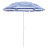 Parasol de plage Bleu et Blanc 263 x 263 x 272 cm 566832566832