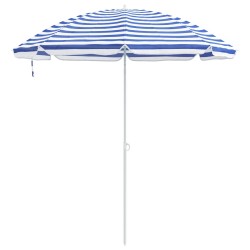 Parasol de plage Bleu et Blanc 263 x 263 x 272 cm 566832566832