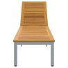 Transat Gris 200 x 55 x 35 cm Bois d'Acacia Massif 566833566833