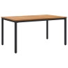 Table de jardin Naturel et Noir 150 x 90 x 75 cm 566835566835