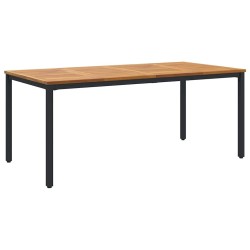 Table de jardin Naturel et Noir 180 x 90 x 75 cm 566836566836