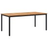 Table de jardin Naturel et Noir 180 x 90 x 75 cm 566836566836
