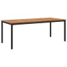 Table de jardin Naturel et Noir 200 x 90 x 75 cm 566837566837