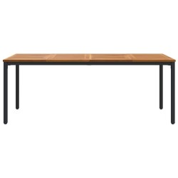 Table de jardin Naturel et Noir 200 x 90 x 75 cm 566837566837