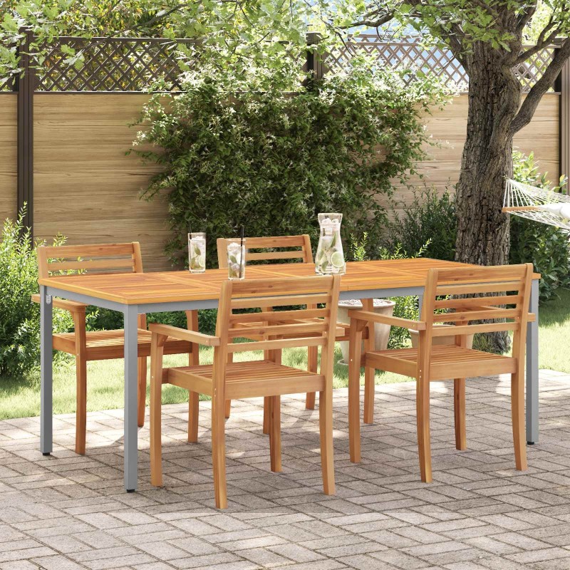 Table de jardin Naturel et gris 200 x 90 x 75 cm 566840566840