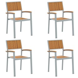 Chaise empilable 4 pcs Marron 56 x 57 x 87 cm 566851566851