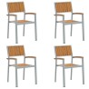 Chaise empilable 4 pcs Marron 56 x 57 x 87 cm 566851566851