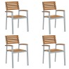 Chaise de jardin 4 pcs Marron 56 x 57 x 87 cm 566853566853