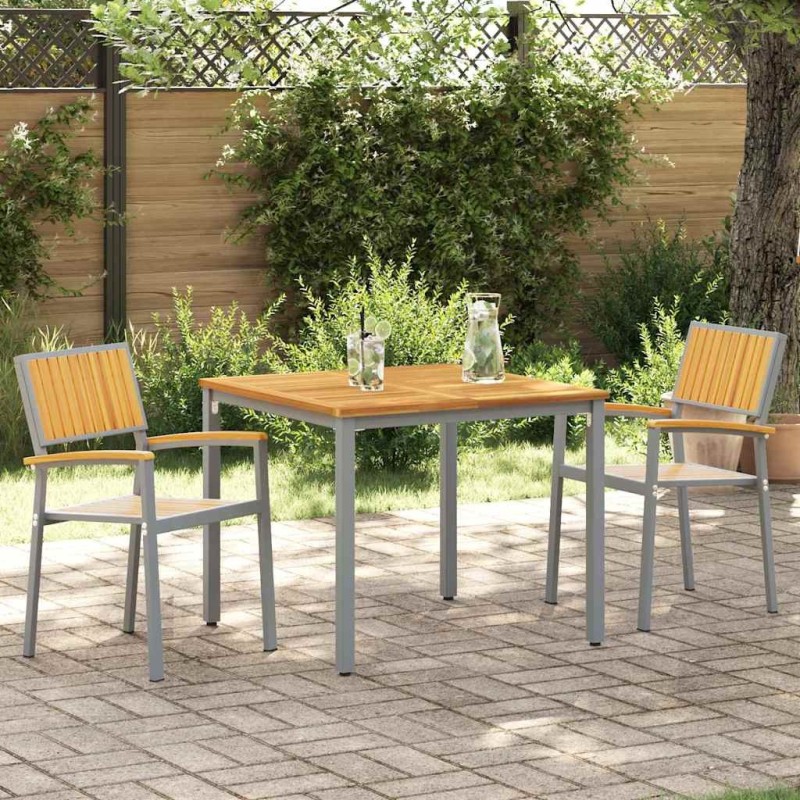 Chaise empilable 2 pcs Marron 56 x 57 x 87 cm 566855566855
