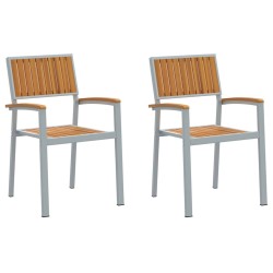 Chaise empilable 2 pcs Marron 56 x 57 x 87 cm 566855566855