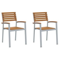 Chaise de jardin 2 pcs Marron 56 x 57 x 87 cm 566856566856