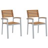 Chaise de jardin 2 pcs Marron 56 x 57 x 87 cm 566856566856