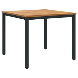 Table de jardin Naturel et Noir 90 x 90 x 75 cm 566857566857