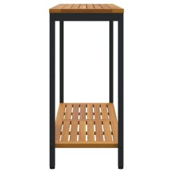 Table de jardin avec stockage Naturel et noir 110 x 35 x 75 cm 566859566859