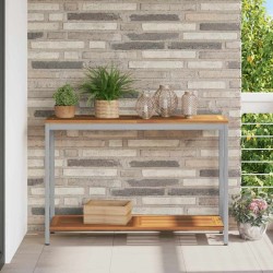 Table de jardin avec stockage Naturel et gris 110 x 35 x 75 cm 566863566863