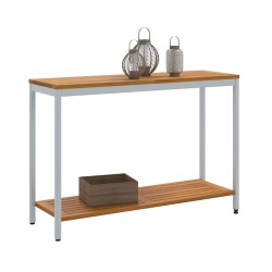 Table de jardin avec stockage Naturel et gris 110 x 35 x 75 cm 566863566863