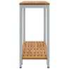 Table de jardin avec stockage Naturel et gris 110 x 35 x 75 cm 566863566863