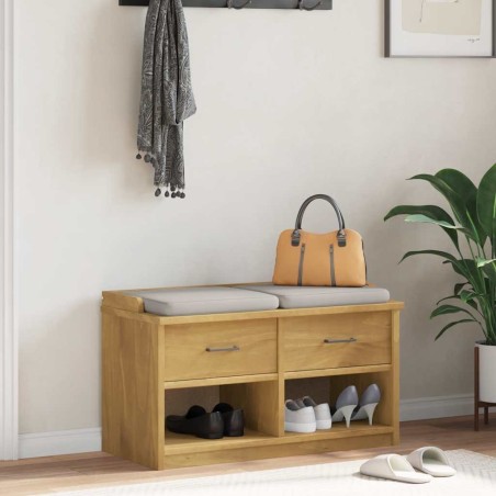 Banc de couloir SANDNES 87x40x50 cm bois de pin massif 566866566866