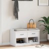 Banc de couloir SANDNES blanc 87x40x50 cm bois de pin massif 566867566867
