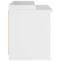 Banc de couloir SANDNES blanc 87x40x50 cm bois de pin massif 566868566868