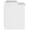 Banc de couloir SANDNES blanc 87x40x50 cm bois de pin massif 566868566868