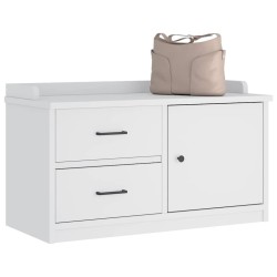 Banc de couloir SANDNES blanc 87x40x50 cm bois de pin massif 566870566870
