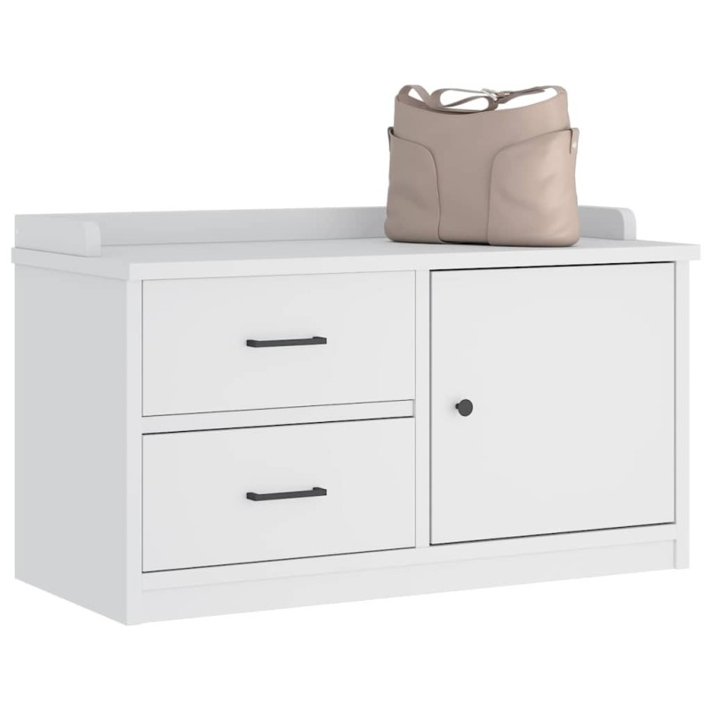 Banc de couloir SANDNES blanc 87x40x50 cm bois de pin massif 566870566870