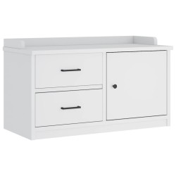 Banc de couloir SANDNES blanc 87x40x50 cm bois de pin massif 566870566870