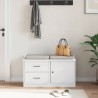 Banc de couloir SANDNES blanc 87x40x50 cm bois de pin massif 566870566870