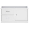 Banc de couloir SANDNES blanc 87x40x50 cm bois de pin massif 566870566870
