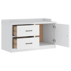 Banc de couloir SANDNES blanc 87x40x50 cm bois de pin massif 566870566870