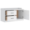 Banc de couloir SANDNES blanc 87x40x50 cm bois de pin massif 566870566870
