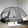 Moustiquaire mongole avec portes 220 maille noir 200x200x135 cm 566891566891