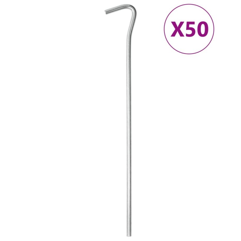 Piquets de tente 50 pcs 23 cm Ø5 mm acier galvanisé 566898566898