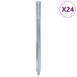 Piquets de tente 24 pcs 30 cm Ø20 mm acier galvanisé 566901566901