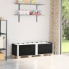 Colliers de palette 2 pcs noir 150x50 cm bois de pin solide 566908566908