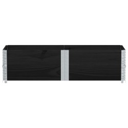 Colliers de palette 2 pcs noir 150x50 cm bois de pin solide 566908566908