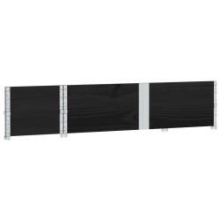 Colliers de palette 2 pcs noir 150x50 cm bois de pin solide 566908566908