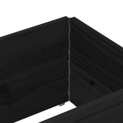 Colliers de palette 2 pcs noir 150x50 cm bois de pin solide 566908566908