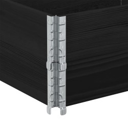 Colliers de palette 2 pcs noir 150x50 cm bois de pin solide 566908566908