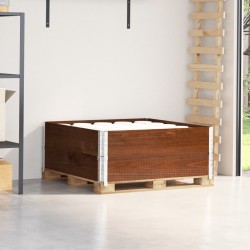 Colliers de palette 2 pcs marron 100x100 cm bois de pin solide 566909566909