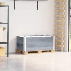 Colliers de palette 2 pcs gris 100x50 cm bois de pin solide 566910566910