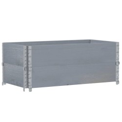 Colliers de palette 2 pcs gris 100x50 cm bois de pin solide 566910566910
