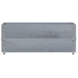 Colliers de palette 2 pcs gris 100x50 cm bois de pin solide 566910566910