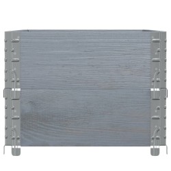 Colliers de palette 2 pcs gris 100x50 cm bois de pin solide 566910566910