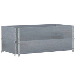Colliers de palette 2 pcs gris 100x50 cm bois de pin solide 566910566910
