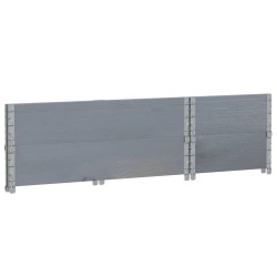 Colliers de palette 2 pcs gris 100x50 cm bois de pin solide 566910566910