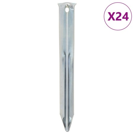 Piquets de tente 24 pcs 17 cm Ø20 mm acier galvanisé 566914566914