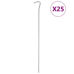 Piquets de tente 25 pcs 30 cm Ø4 mm acier galvanisé 566915566915